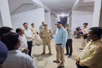 DC Ravi Shankar Shukla and SP Mukesh Kumar Lunayat inspecting election dispatch and receiving centers in Adityapur ahead of Assembly General Election 2024