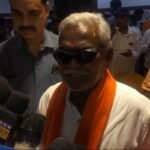 Champai Soren receiving a warm welcome in Saraikela during BJP rally, October 2024