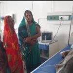 Family members protest outside Parwati Multi Hospital in Giridih after the deaths of a mother and newborn following childbirth.