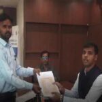 Candidates Sujit Kumar Barnwal and Ajit Kumar Ravi filing nominations for the Jharkhand Assembly elections in Ranchi district.