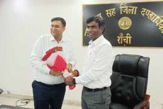 Varun Ranjan appointed as the new Deputy Commissioner of Ranchi, taking charge of administration