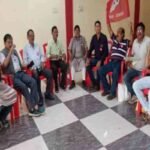 Arup Chatterjee's election campaign in Nirsa supported by CPI(M) with door-to-door flyer distribution.