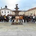 SBPS Ranchi students exploring historical sites in Eastern Europe on an educational tour.