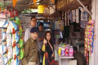 Jamshedpur SDO raid tobacco shops near schools, fines imposed on shopkeepers for illegal sales.