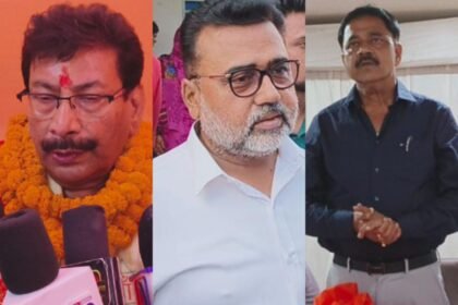 Giridih Assembly election 2024 featuring JMM’s Sonu, BJP’s Nirbhay Shahabadi and JLKM’s Navin Anand Chaurasia as political rivals.