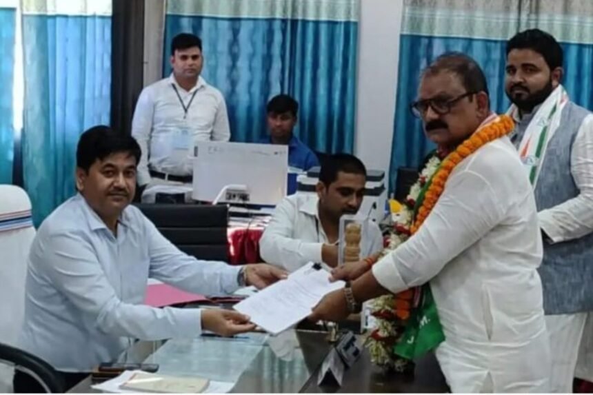 Minister Mithilesh Thakur filing nomination from Garhwa and former MLA Anant Pratap Dev filing nomination from Bhawnathpur during Jharkhand Assembly elections