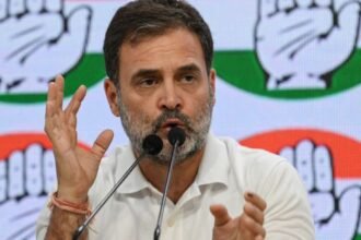 Rahul Gandhi attending the Save Constitution conference in Ranchi