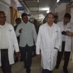 RIMS Director inspecting hospital premises, highlighting cleanliness issues and demanding improvements from maintenance agency