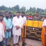 MLA Vikash Kumar Munda laying foundation stone for bridge projects in Tamar, Jharkhand