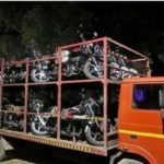 Truck loaded with new motorcycles seized by police in Palamu, suspected for election distribution.