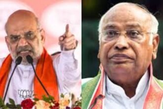 Amit Shah and Mallikarjun Kharge debate Bangladesh infiltration in Jharkhand at political rallies.