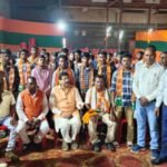 BJP candidate Nirbhay Shahabadi welcoming new party members in Giridih.