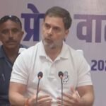 Rahul Gandhi addressing a press conference about the importance of a caste-based census in India