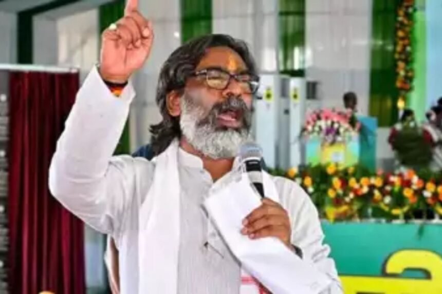 Hemant Soren criticizes BJP for silence on atrocities against tribal women in Manipur.