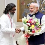 Hemant Soren meets PM Modi to invite him to the Abua Sarkar swearing-in ceremony scheduled for November 28 in Ranchi, Jharkhand.