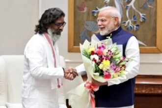 Hemant Soren meets PM Modi to invite him to the Abua Sarkar swearing-in ceremony scheduled for November 28 in Ranchi, Jharkhand.