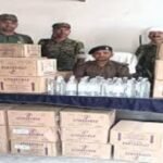 225 liters of illegal country liquor seized from a Swift Dzire car in Palamu by Jharkhand police.