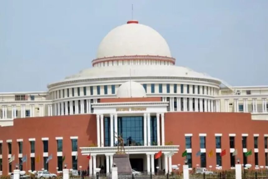 CM Hemant Soren with Pro-tem Speaker Stephen Marandi at Jharkhand Assembly Session Announcement.