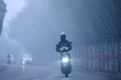 Dense fog covers Jharkhand roads during a cold wave as winter intensifies across the region.
