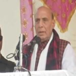 Rajnath Singh at Mahagama rally, accusing JMM of corruption and criticizing Hemant Soren's government.