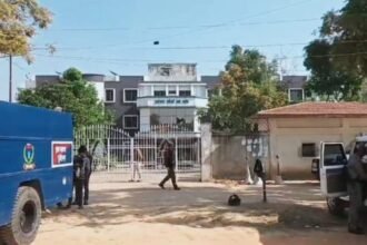 Police deployment at JSSC office in Ranchi amid CGL protest, document verification continues for selected candidates.