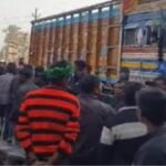 Ramgarh truck accident woman killed road protest driver arrested