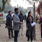 Ranchi DC Manjunath Bhajantri reviewing staff attendance and facilities during a surprise inspection at Kanke Block Office.