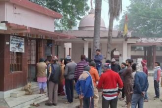 Shiva Sheetla Temple in Pakur showing the location where sacred ornaments were stolen, including the silver crown and trident.