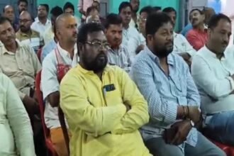 Bermo peace committee meeting for Durga Puja 2025 with local officials and community members discussing security and harmony.