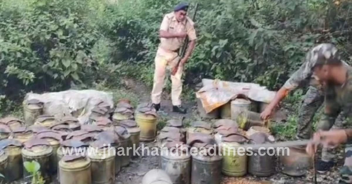 Ramgarh News: 1100 Kg Java Mahua Seized, Three Illegal Liquor Dens Demolished