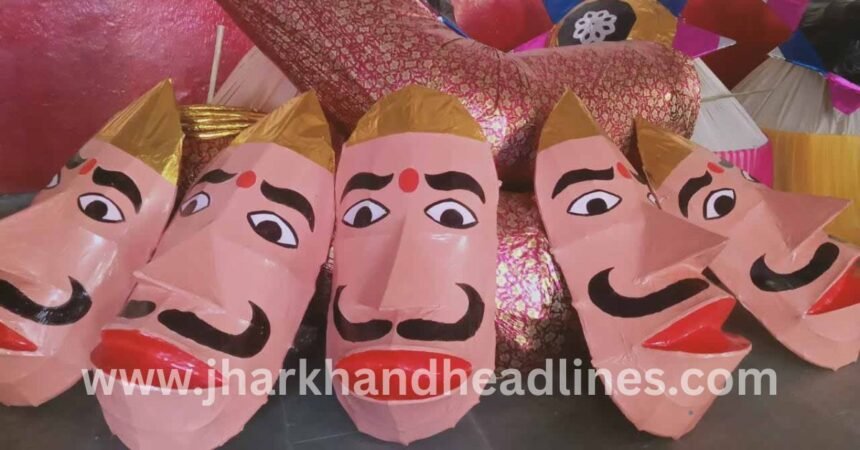 70-foot Ravan effigy at Morabadi Ground Ranchi for Ravan Dahan 2025