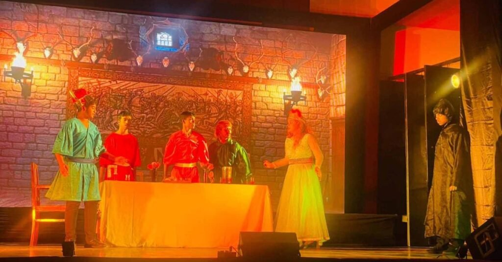 Stage performance of Macbeth at St. Xavier’s School Ranchi auditorium
