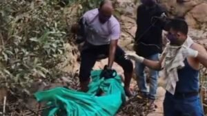 Police conduct a search operation along the Damodar River in Keredari, Hazaribagh