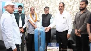 Retiring CCL employees honoured at a ceremony in Kargali, Bokaro