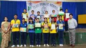 DPS Chakradharpur students participating in Master Stroke All India Art Competition