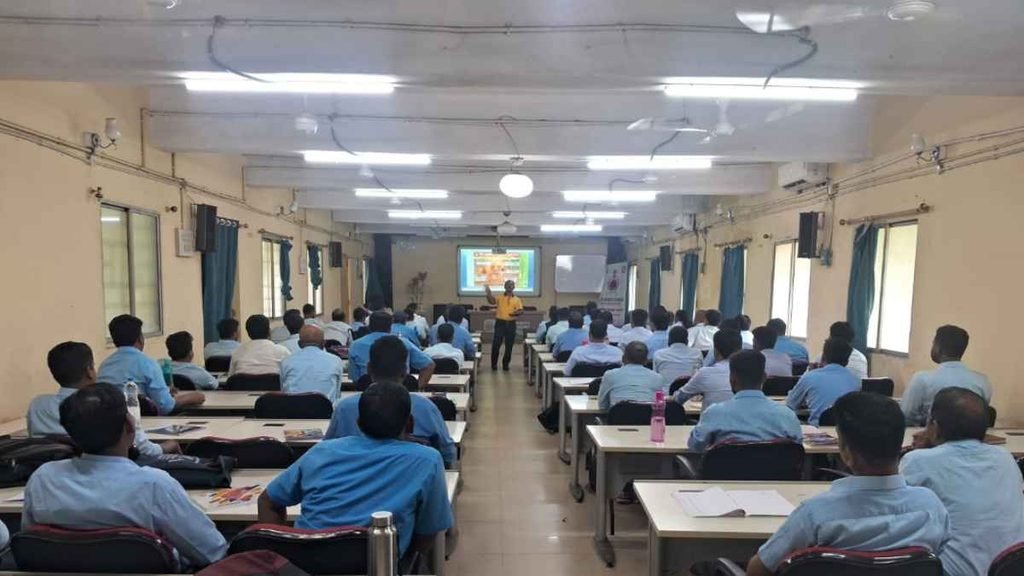 Loco pilots attend emergency response training at a railway training centre in Jamshedpur