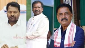 Jharkhand education ministers Jagarnath Mahto Ramdas Soren and Sudivya Kumar Sonu