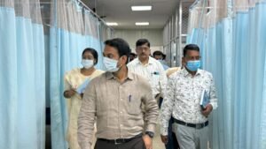 Khunti Deputy Commissioner Moh Javed Hussain inspecting facilities at Sadar Hospital