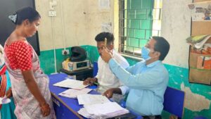 Election officials verify voter documents during SIR claims and objections process in Khunti