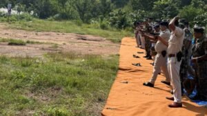 Ranchi police personnel take part in a firing practice session at JAP-1 Ground