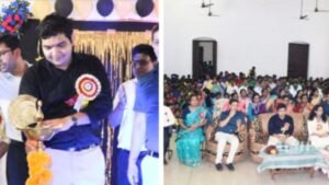 West Singhbhum DC Manish Kumar addressing students at a Teachers’ Day celebration in Chaibasa